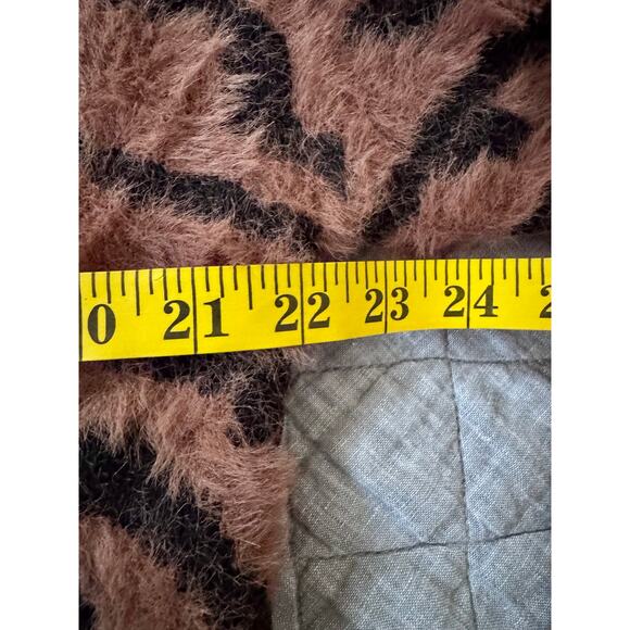 Revolve House Of Harlow 1960 Animal Print Knit Sweater Brown Black Zebra Medium - Picture 6 of 8
